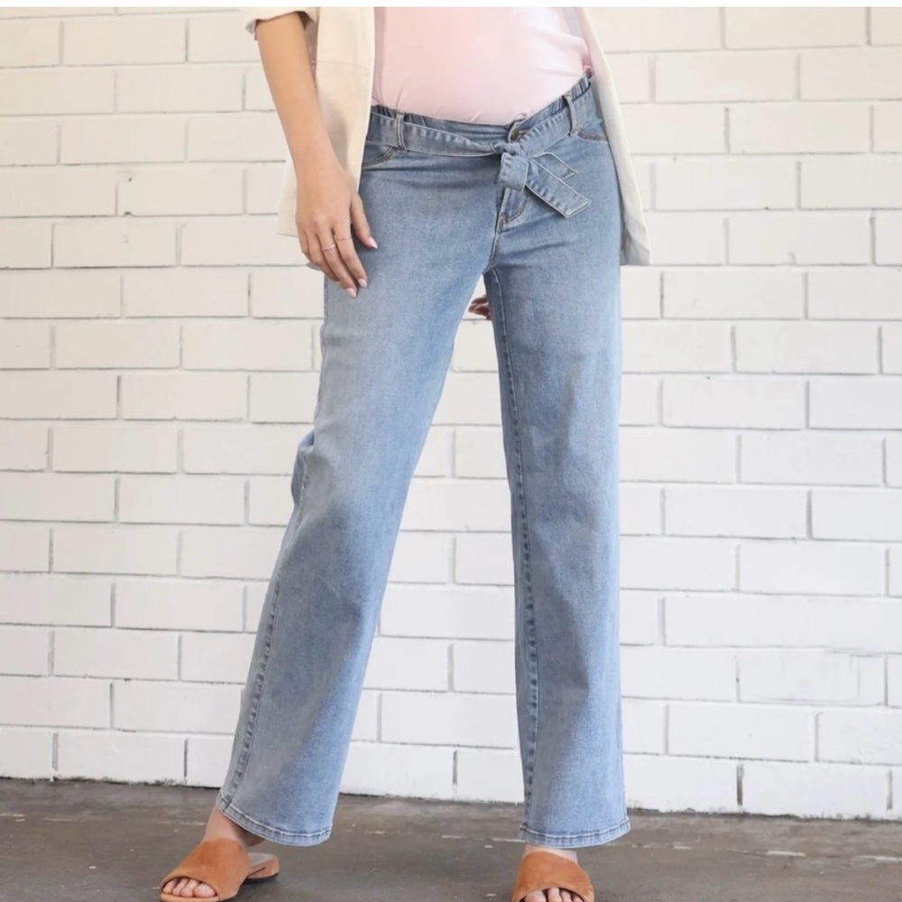 Angel Maternity wide leg Jeans (size L)